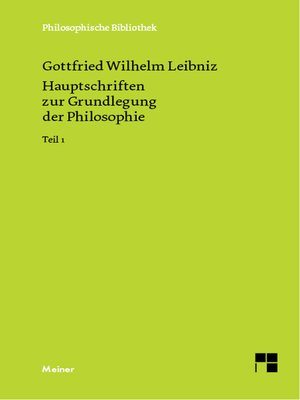 cover image of Hauptschriften zur Grundlegung der Philosophie Teil I